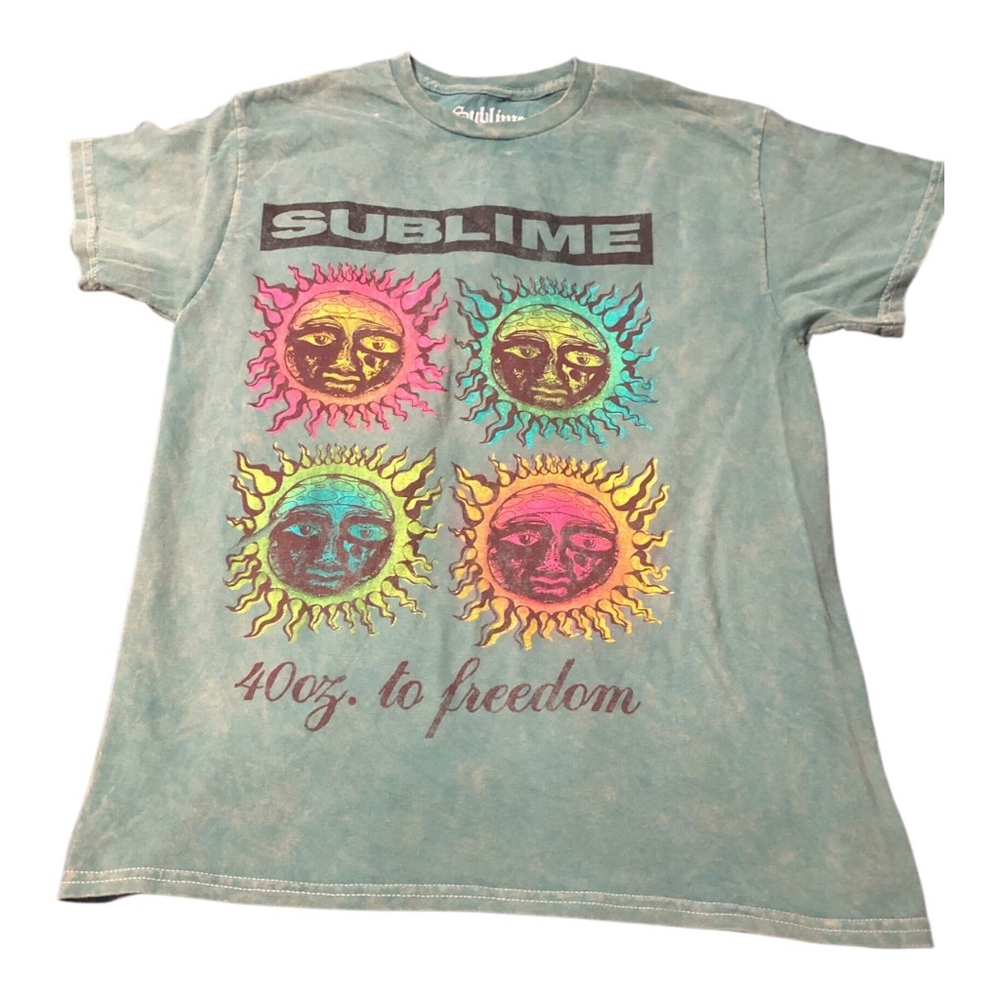 Sublime 40 Oz. To Freedom T-shirt Size M Green Unisex